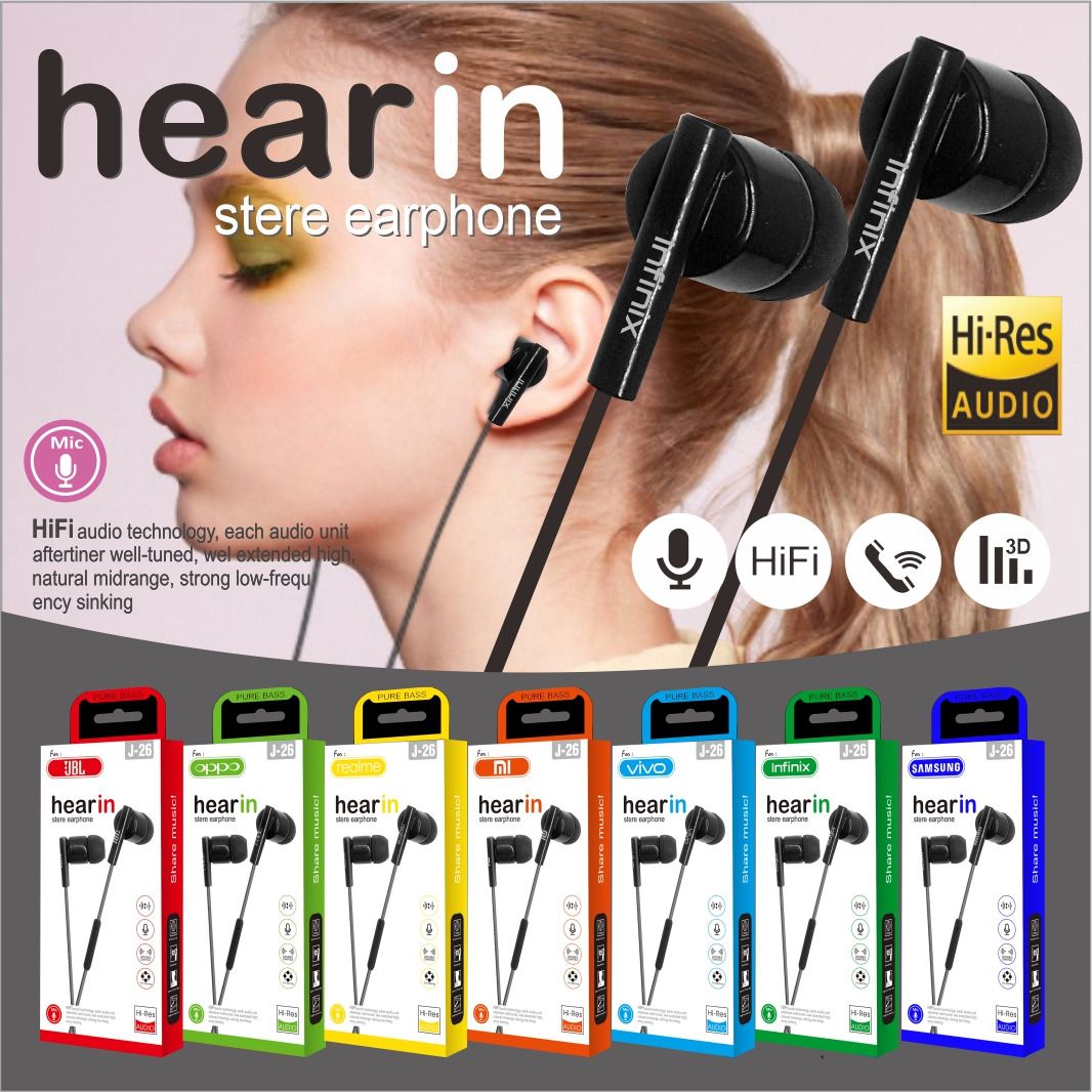 HEADSET J26 BRANDED + MIC PACK IMPORT